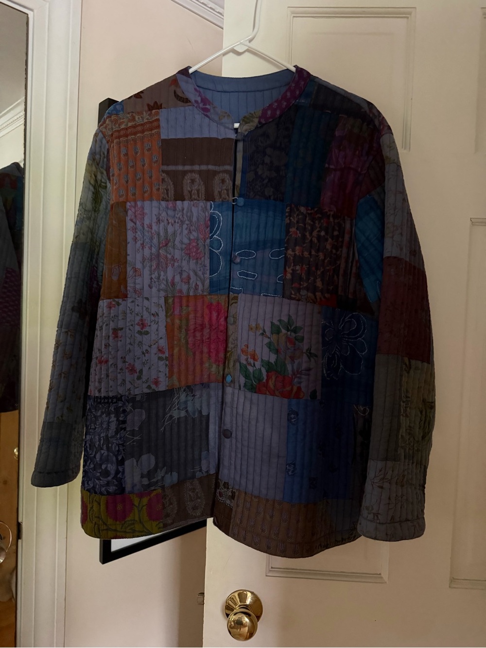 Quilted Patchwork Lightweight Jacket - Multicolor